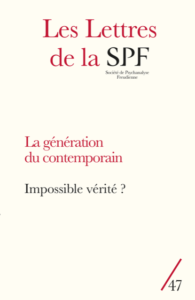 Couverture de la revue Les Lettres de la SPF n° 47